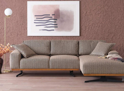 Luxury L-shaped sofa modern furniture living room gray corner set corner sofas